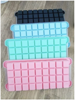 Silicone Ice Cube & Jelly Tray Mold with Lid